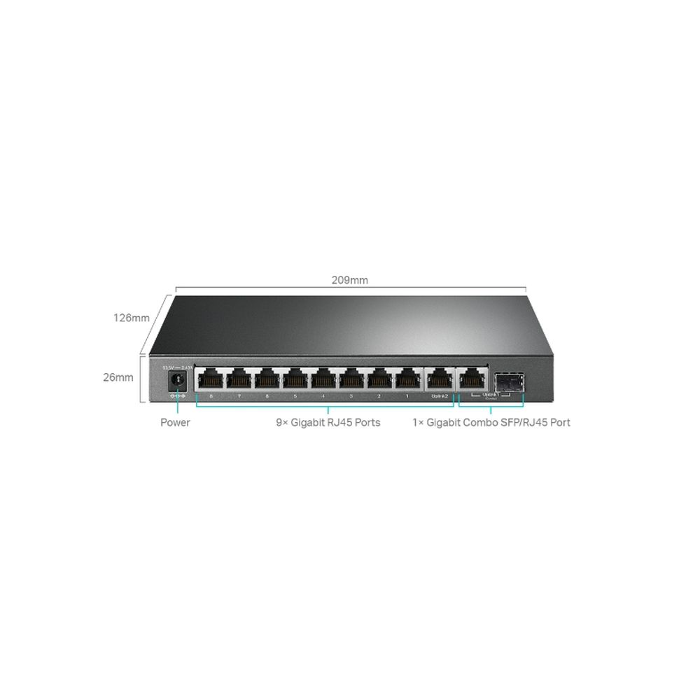 10-Port Gigabit Easy Smart Switch with 8-Port PoE+ 10-Port Gigabit Easy Smart Switch with 8-Port PoE+