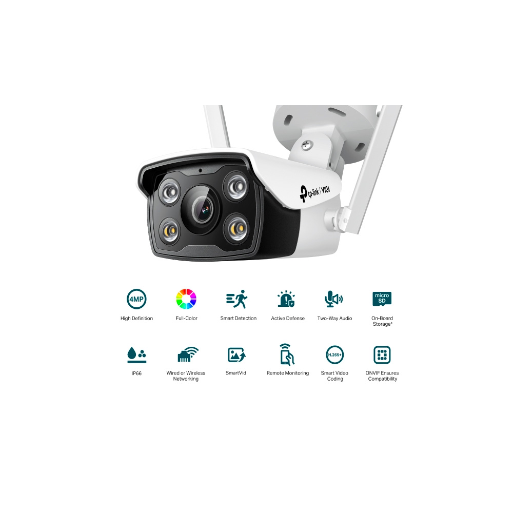 4MP Outdoor Full-Color Wi-Fi Bullet Network Camera