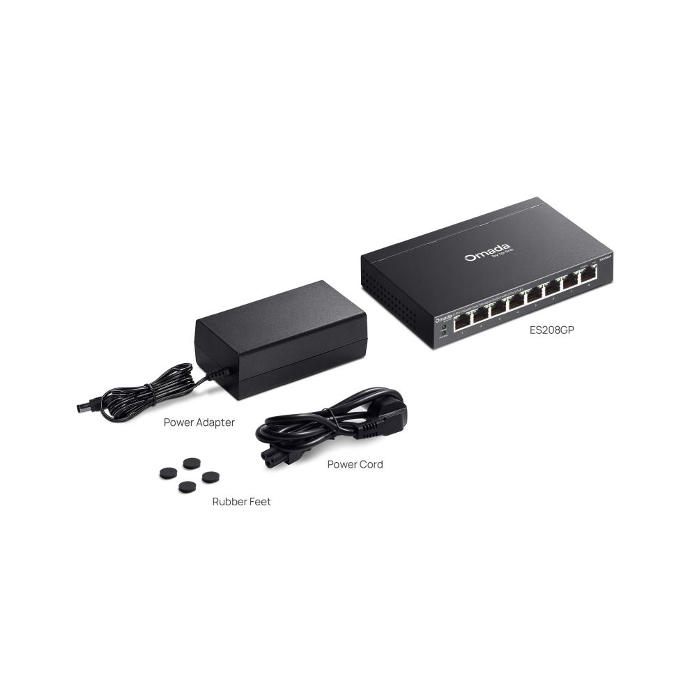Omada 8-Port Gigabit Easy Managed Switch  with 8-Port PoE+