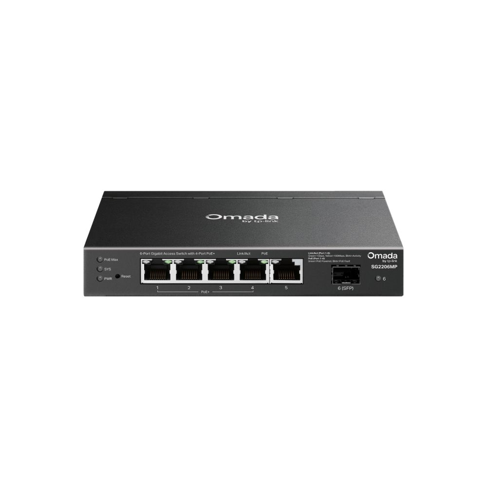 Omada Access 6-Port Gigabit Switch with 4-Port PoE+