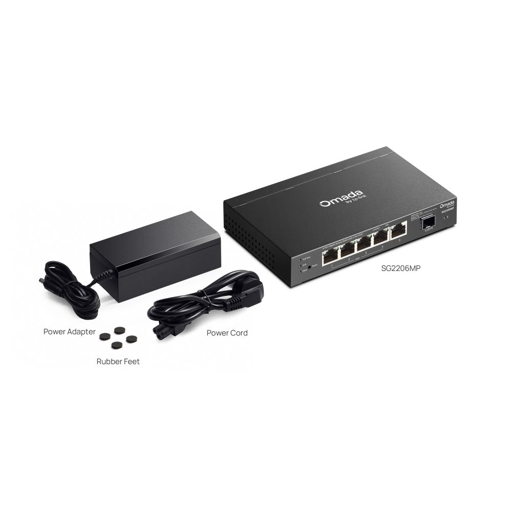 Omada Access 6-Port Gigabit Switch with 4-Port PoE+
