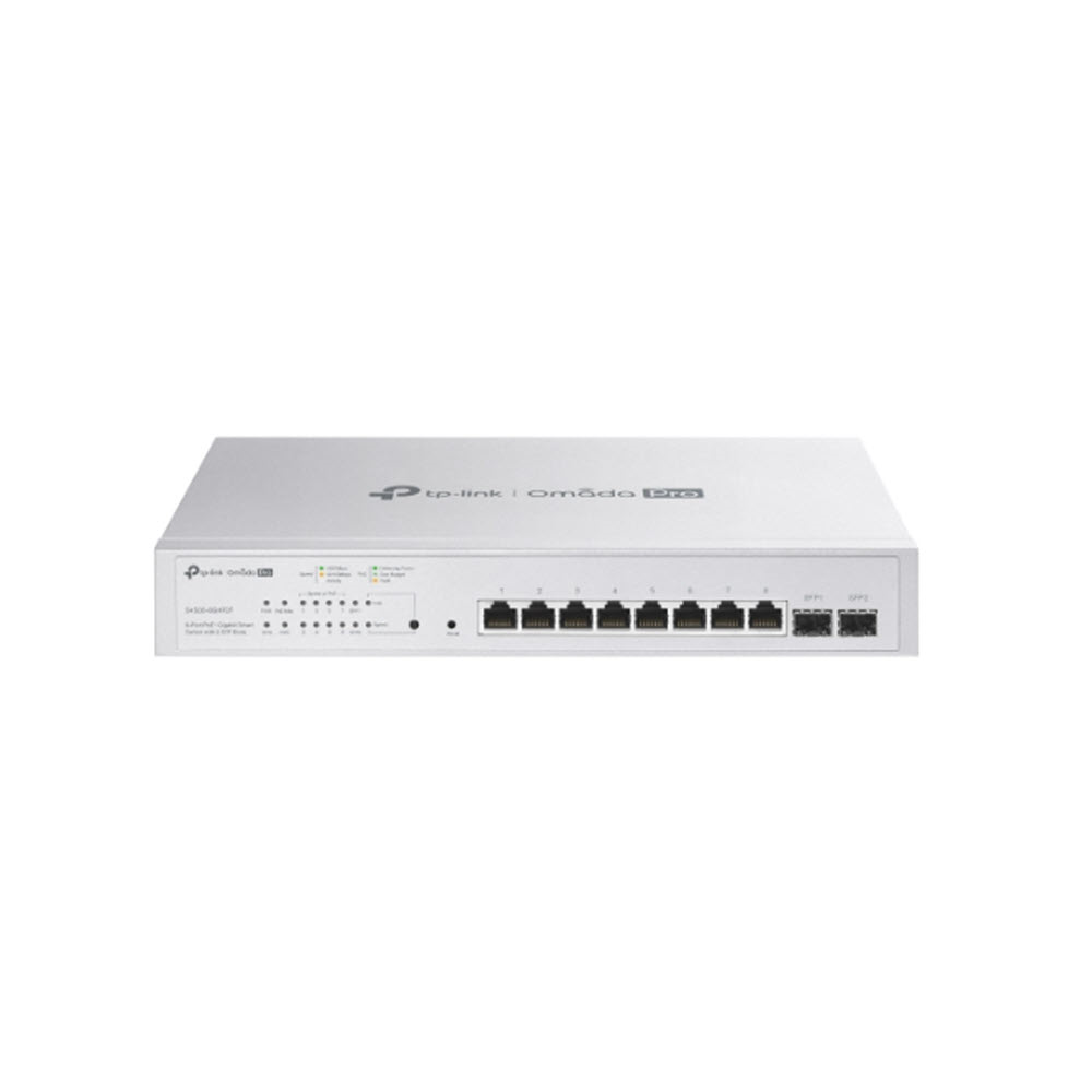 Omada Pro 8-Port PoE+ Gigabit Smart Switch with 2 Omada Pro 8-Port PoE+ Gigabit Smart Switch with 2