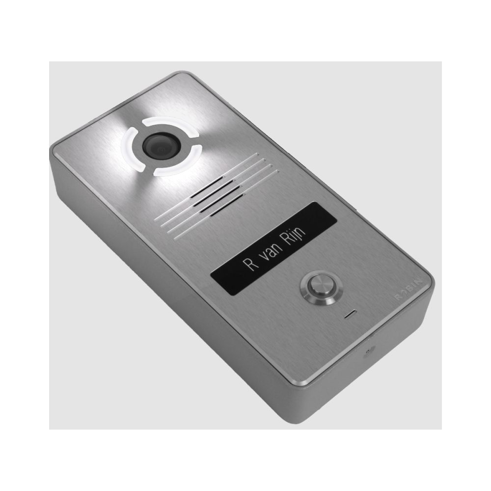 Robin SlimLine SIP, IP camera, Silver, 1 toets (opbouw) Robin SlimLine SIP, IP camera, Silver, 1 toets (opbouw)