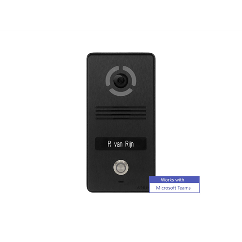 Robin SlimLine SIP voor Teams, IP camera Onyx Black, 1 toets (opbouw)