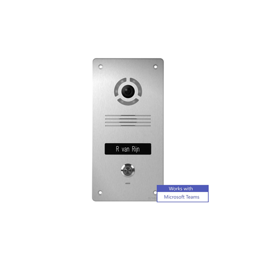 Robin SlimLine SIP voor Teams, IP camera, Silver 1 toets (inbouw)